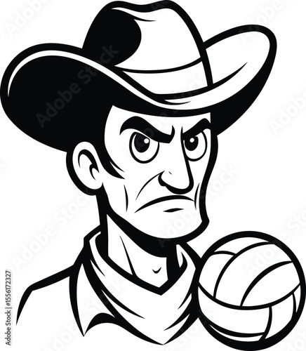 cartoon illustration of a cowboy hat