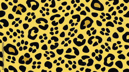 Yellow and black leopard print pattern with gold accents animal print texture