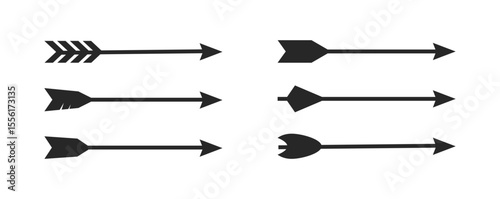 Bow arrow vector icons set. Bow arrow icon design