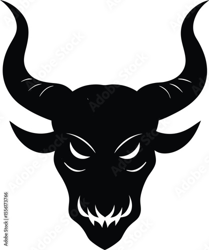 bull skull isolated on white