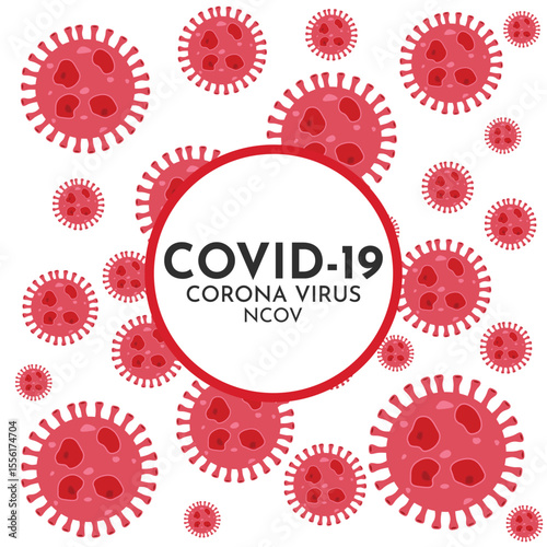 Coronavirus disease COVID-19 infection medical with typography and copy space. New official name for Coronavirus disease named COVID-19, pandemic risk background vector illustration