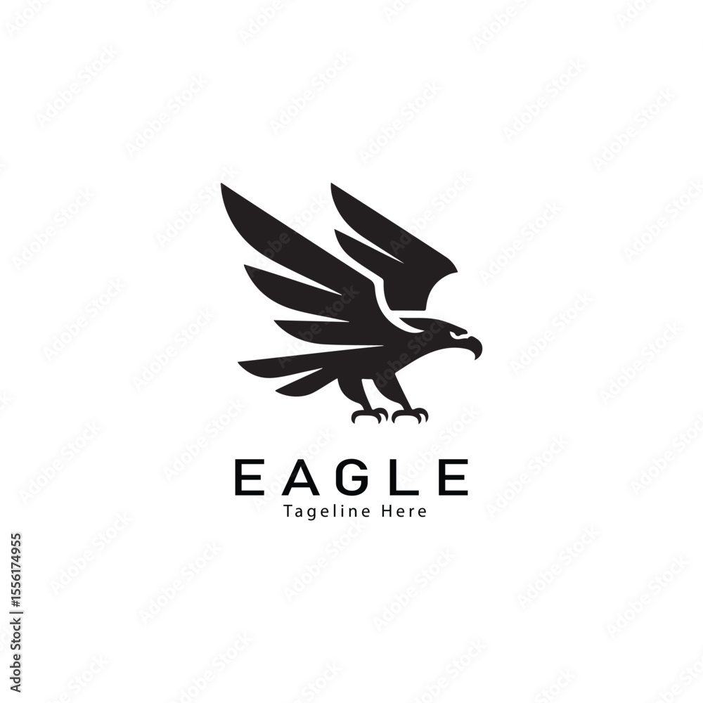 Fototapeta premium Bold Eagle Logo Design with Powerful Symbolism a Sleek Emblem for Strength and Vision Brand Identity