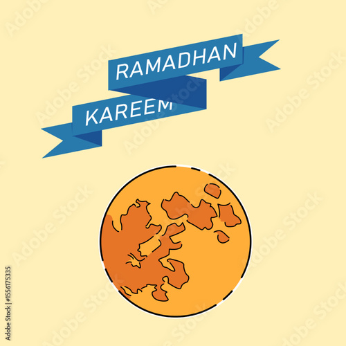 full moon, which depicts the excitement of the month of Ramadan