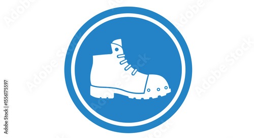Safety boots icon vector illustration for workplace safety design