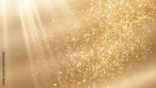 Wallpaper Mural Looping video of falling rich gold glitter particles sparkling against a light background.
 Torontodigital.ca