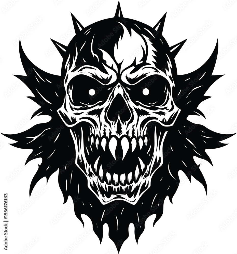 Fototapeta premium skull with wings