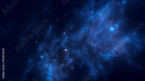 Wallpaper Mural Seamless looping animation of blue stars and glowing nebulae flying past, creating a mesmerizing cosmic journey through deep space.
 Torontodigital.ca