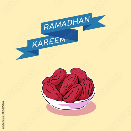 dates in a bowl celebrating the arrival of the month of Ramadan