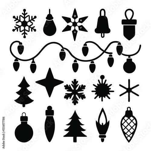 A Collection of christmas icons set