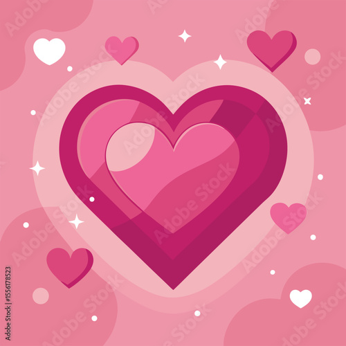 pink background with hearts