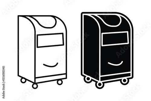 Air Conditioner art silhouette vector line art on white background