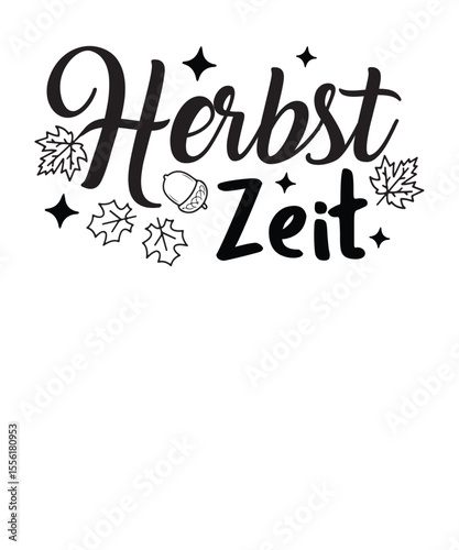 herbiest Zeit  German Autumn Plotter illustration