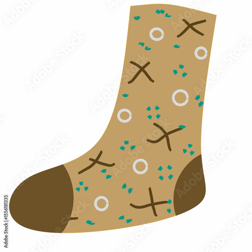 socks isolated on white background,Isolated cartoon socks,colorful winter clothes,socks illustration