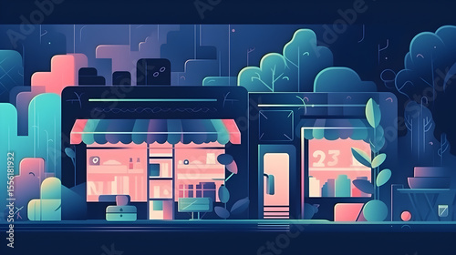 Online marketplace concept. Business owner managing products and orders on digital platform. E-commerce, retail, digital store.