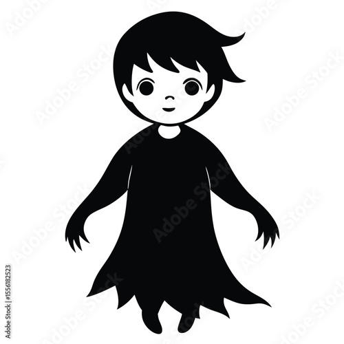 ghostly child vector art