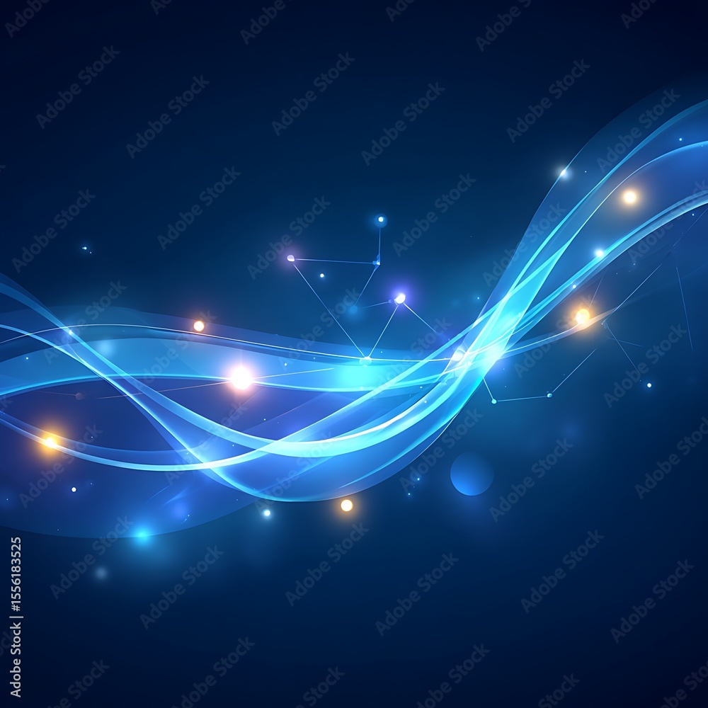 Fototapeta premium Abstract glowing wave design
