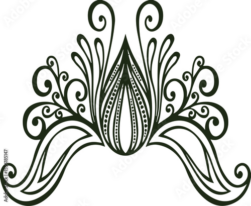 Beautiful flower art and mandala vector design