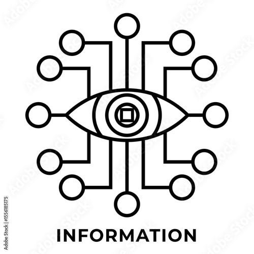 SINGLE ICON INFORMATION, EYE ICON, ICON LINE