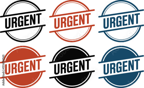 Urgent stamp vector set design template for business and quick notification