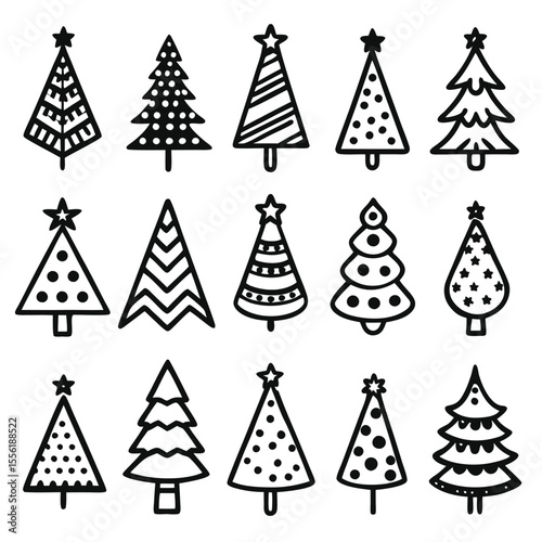 A Collection of christmas icons set
