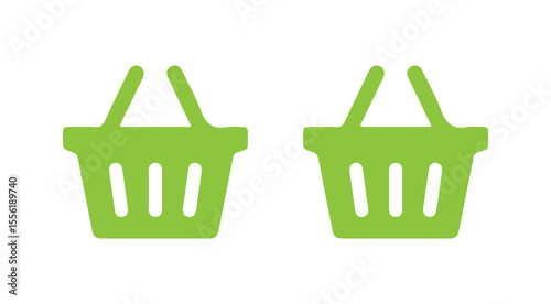 green plastic basket