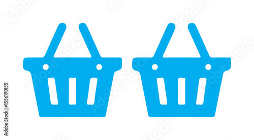 blue plastic basket