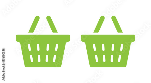 plastic basket on white background