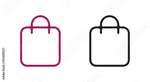 vector illustration of a blank bag