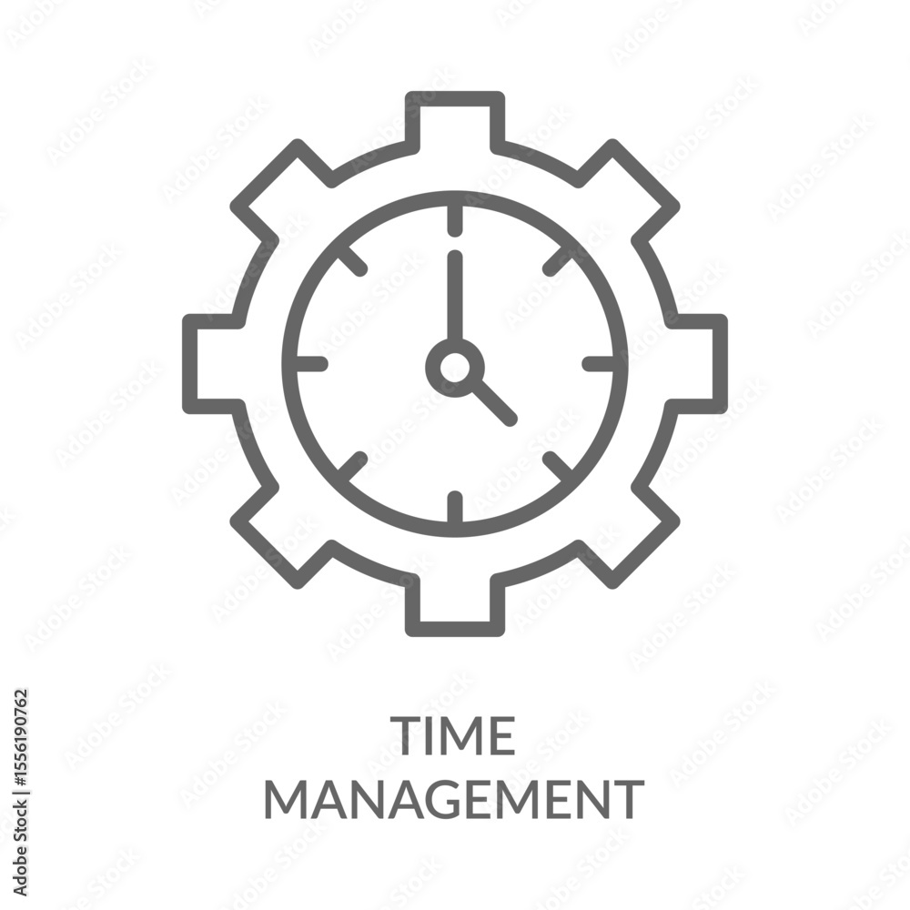 Time Management Icon Line Style. Design Vector Illustration Time Management Icon Line Style. Design Vector Illustration
