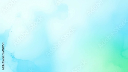Sanfter Aquarellverlauf von Blau zu Grün mit weichen Übergängen. Moderner Hintergrund für Designprojekte, Poster, Einladungen und digitale Kunst.