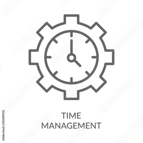 Time Management Icon Line Style. Design Vector Illustration