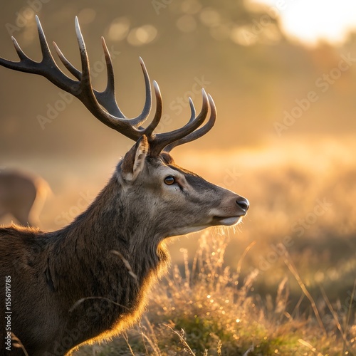 Red Deer in morning Sun