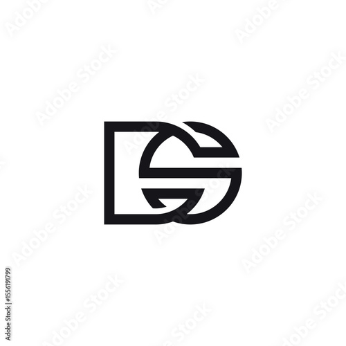 Modern D and S Letter Logo, Bold Monogram Design.