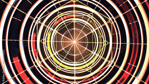 Abstract colourful circle geometric background 
