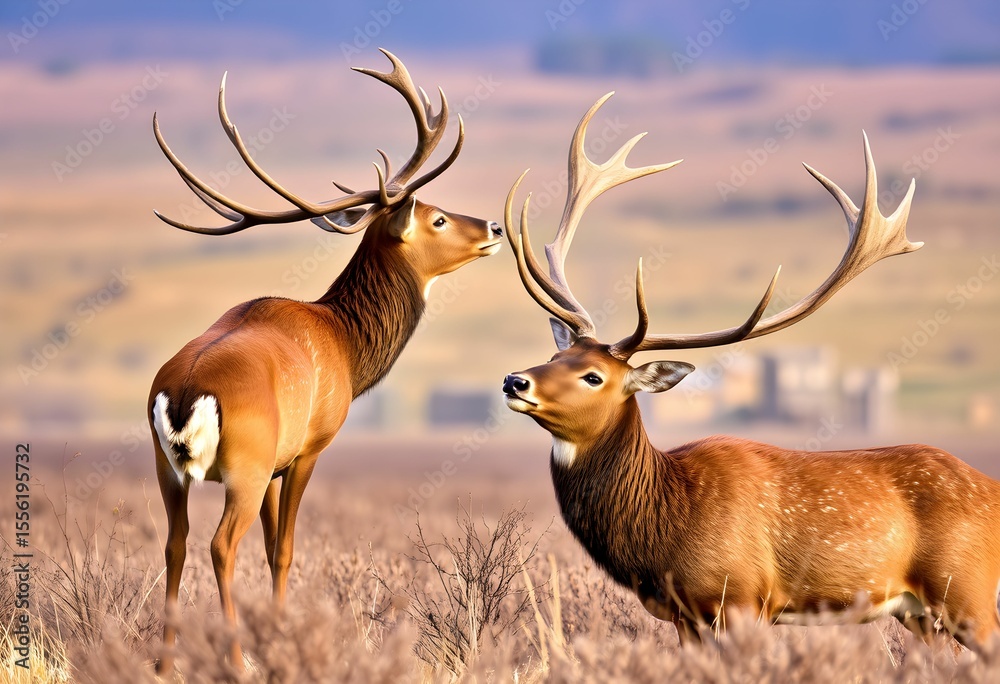 Fototapeta premium red deer in the wild