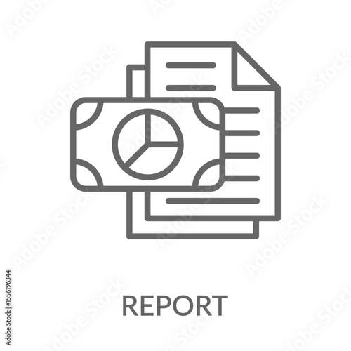 Report Icon Line Style. Design Vector Illustration