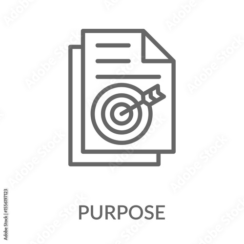 Purpose Icon Line Style. Design Vector Illustration
