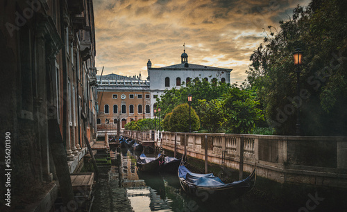 canal in venice at dawn