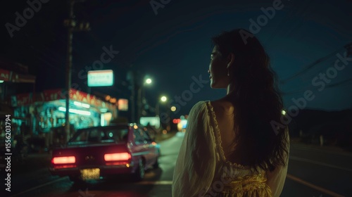 woman in the night city