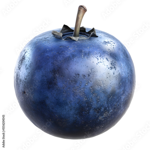 Close-up of a detailed digitally rendered blueberry.