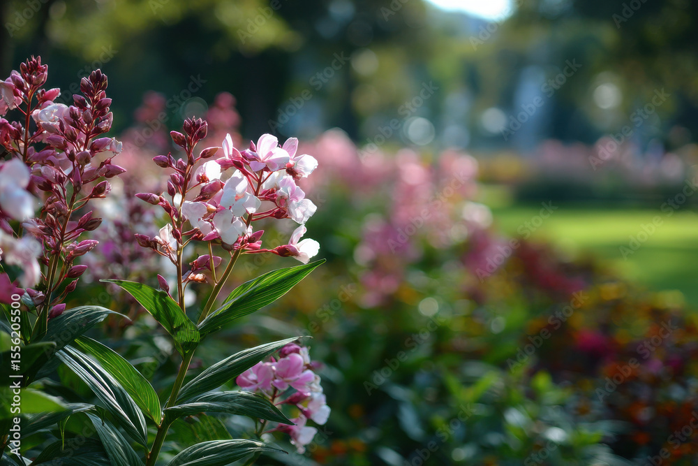 Obraz premium stunning view of bright flowers in bell park toronto showcasing lush garden filled with colorful blooms