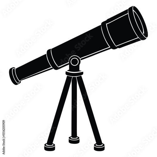 telescope on a white background