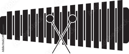 Silhouette Marimba Musical Instrument
