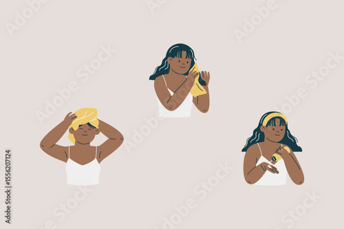 Woman Beauty Care Hair Illustration