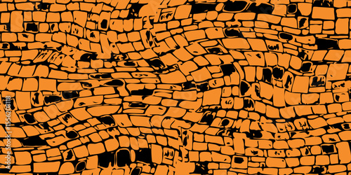 orange black brush pattern car sticker banner abstract sporty lines black orange color combination grunge brush pattern modern racing motorsport design