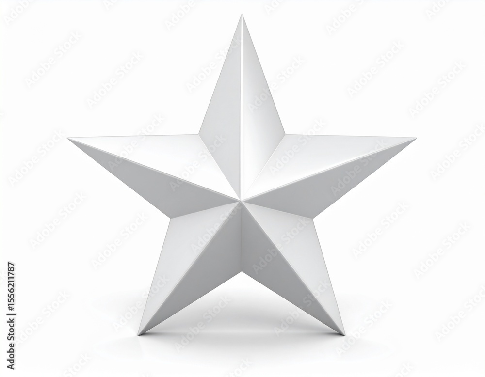 Obraz premium Silver star isolated on white