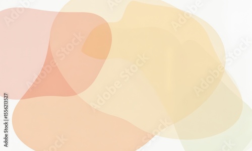 A minimalist pastel paper collage with overlapping organic shapes, blending warm and cool tones seamlessly.