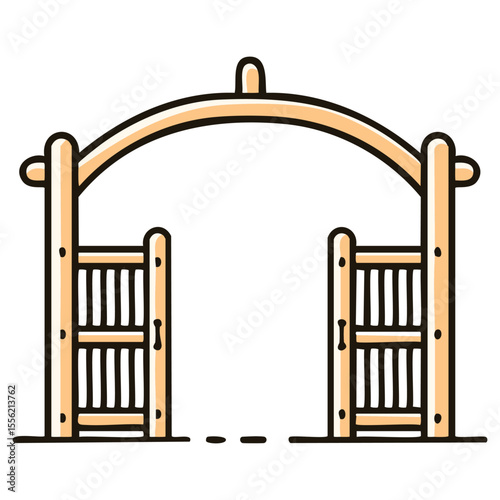Traditional Arched Garden Entry Graphic
