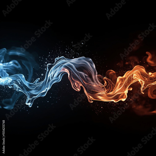 smoke on black background