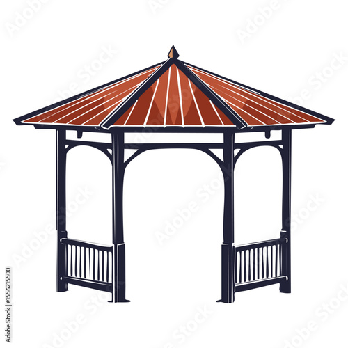 Traditional Wooden Pergola Symbol
